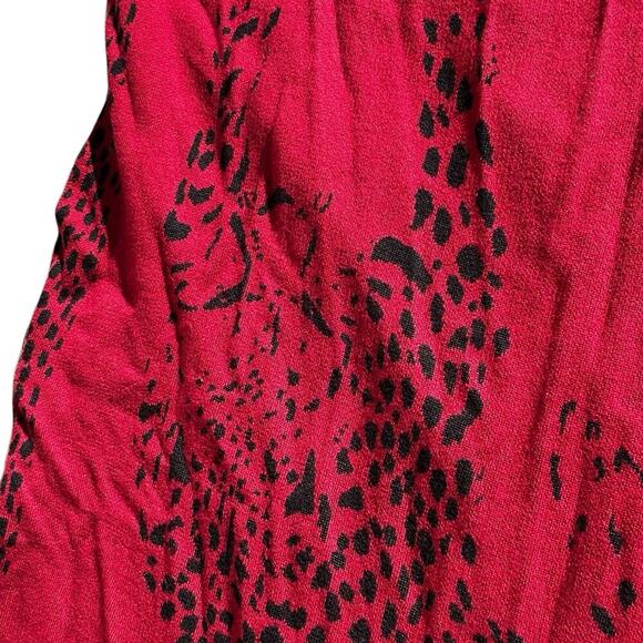 Chicos S/M leopard print Ruana wrap.  Red - Picture 7 of 12